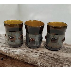 Felipe Derflingher Caged MCM Brutalist 8 oz Imprisoned Lowball Glasses Set Of 3
